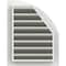 Ekena Millwork Quarter Round Top Left, Western Red Cedar Gable Vent w/1" x 4" Flat Trim Frame, 06"W x 32"H GVWQL06X3201RFPWR - alternate 5